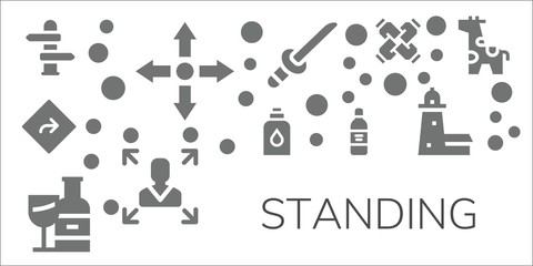 standing icon set