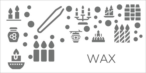 Modern Simple Set of wax Vector filled Icons
