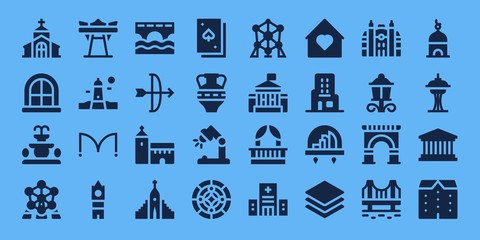 architecture icon set