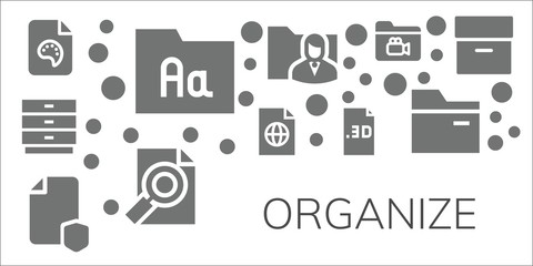 organize icon set