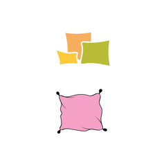 Pillow icon vector, filled flat sign