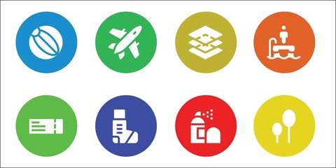 Fototapeta premium Modern Simple Set of air Vector filled Icons
