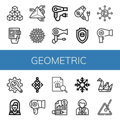 geometric simple icons set