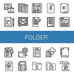 folder simple icons set