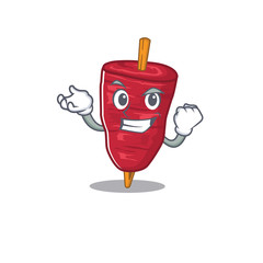 A dazzling doner kebab mascot design concept with happy face