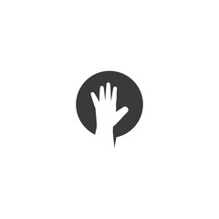 Fototapeta premium Medical safety gloves Logo Template vector