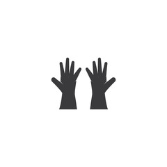 Medical safety gloves Logo Template vector