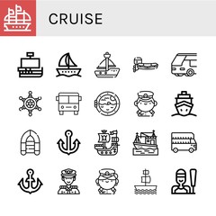 Set of cruise icons