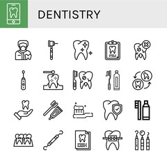 Set of dentistry icons