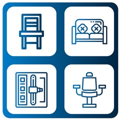 Fototapeta premium Set of seat icons
