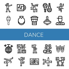 Set of dance icons