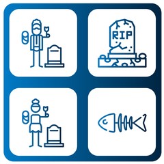 Set of grave icons