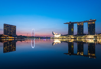 Naklejka premium Downtown skyline of Singapore