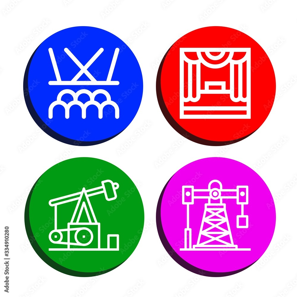 Sticker platform icon set