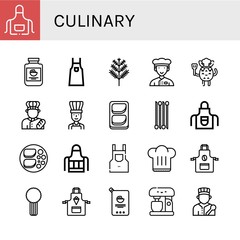 Set of culinary icons