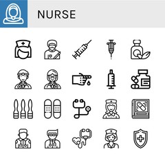 Set of nurse icons