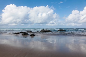 Pillow lava beach