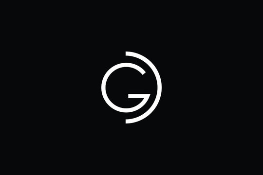 Minimal elegant monogram art logo. Outstanding professional trendy awesome artistic GD DG initial based Alphabet icon logo. Premium Business logo White color on black background