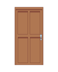 house wooden door isolated icon