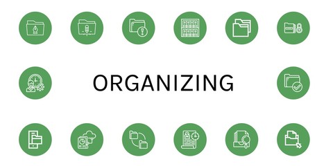 organizing simple icons set