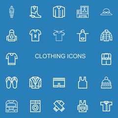 Editable 22 clothing icons for web and mobile
