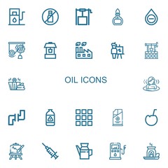 Editable 22 oil icons for web and mobile