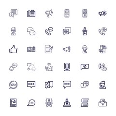 Editable 36 communicate icons for web and mobile