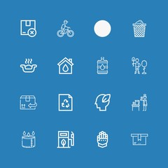 Editable 16 recycle icons for web and mobile