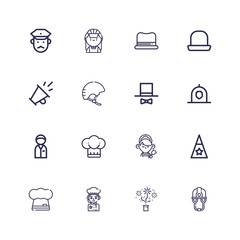 Editable 16 occupation icons for web and mobile