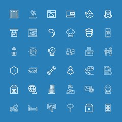 Editable 36 service icons for web and mobile