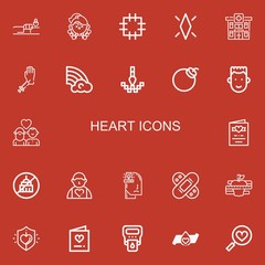 Fototapeta premium Editable 22 heart icons for web and mobile