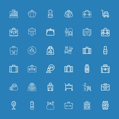 Editable 36 suitcase icons for web and mobile