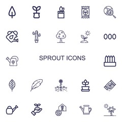 Editable 22 sprout icons for web and mobile