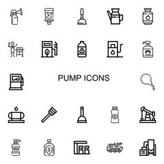 Editable 22 pump icons for web and mobile