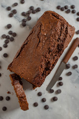 delicious freshly baked homemade chocolate sponge cake