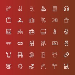 Editable 36 accessory icons for web and mobile