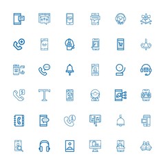 Editable 36 call icons for web and mobile