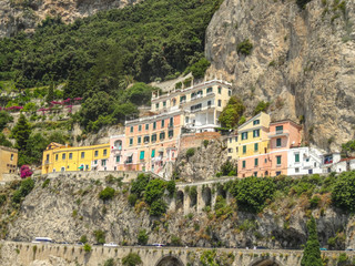 Fototapeta na wymiar Amalfiküste mit Positano, Amalfi und Atrani