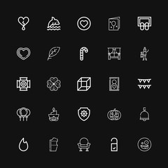 Editable 25 decoration icons for web and mobile