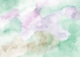 soft green purple abstract watercolor texture background