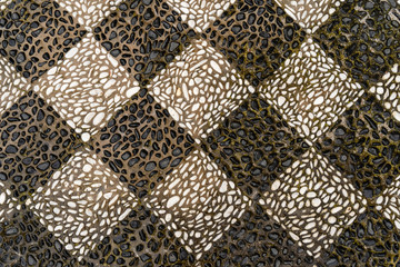 Traditional black and white pebble floor in Greece. Mosaic Floor on the Greek island of Chios in Greece.