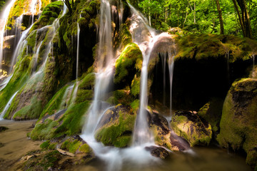 Beusnita Waterfall in Cheile Nerei-Beusnita National Park.