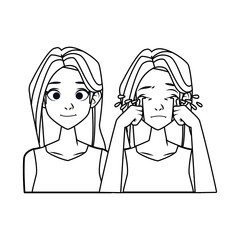 couple of women with stress symptoms