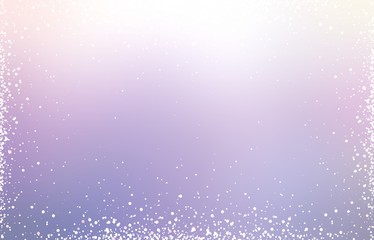 Lavender color iridescent background decorated shimmer frame. Lilac shiny delicate texture. Empty blur light illustration. 