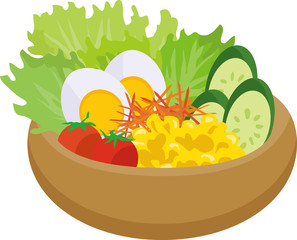 新鮮なサラダのイメージイラスト