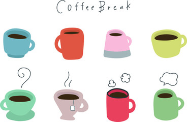 マグカップの手描きイラスト かわいい コーヒー 紅茶 Art Poster A Yugoro マグカップの手描きイラスト かわいい コーヒー 紅茶 Art Poster A Yugoro