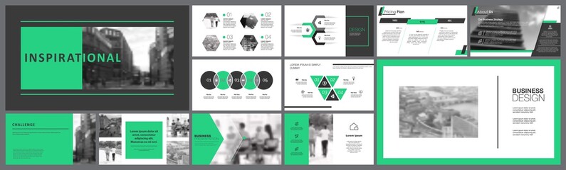 Yellow, white and black infographic design elements for presentation slide templates. Business and management concept can be used for corporate report, advertising, brochure layout and banner design. - obrazy, fototapety, plakaty