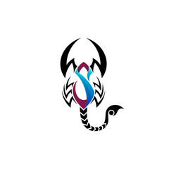Scorpion logo design template, Letter s logo with scorpion