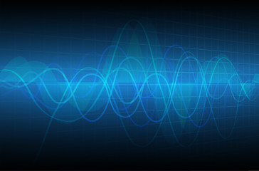 Sound waves oscillating dark  light