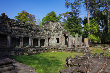 Fototapeta na wymiar Preah Khan Temple, Angkor Wat Temple Complex, Cambodia.